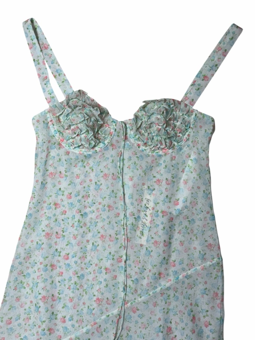 For Love & Lemons Pastel Floral Summer Breeze Maxi Dress Womans M - Picture 3 of 8